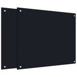 Vidaxx køkkenstænke 2 stk 70x60 cm hærdet glas sort