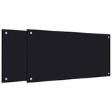 Vidaxx køkkenstænk 2 stk 80x40 cm hærdet glas sort