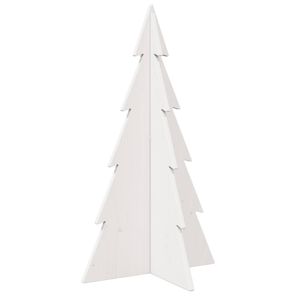 Vidaxx juledekoration juletræ 80 cm massiv fyrretræ hvid