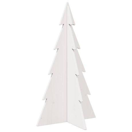 Vidaxx juledekoration juletræ 80 cm massiv fyrretræ hvid