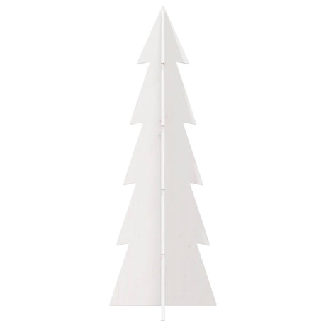 Vidaxx juledekoration juletræ 112 cm massiv fyrretræ hvid
