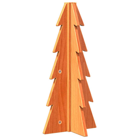 Vidaxx juledekoration juletræ 49 cm massiv fyrretræ, vask brun