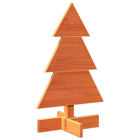 Vidaxx juledekoration juletræ 60 cm massiv fyrretræ, vaskebrunt