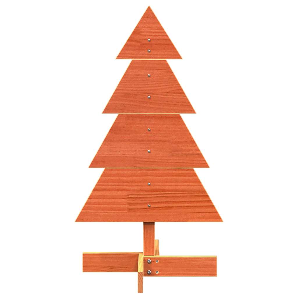 Vidaxx juledekoration juletræ 80 cm massiv fyrretræ, vaskebrunt