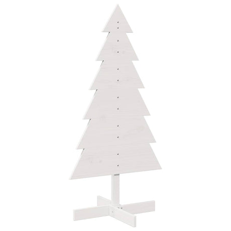 Vidaxx juledekoration juletræ 120 cm massiv fyrretræ hvid