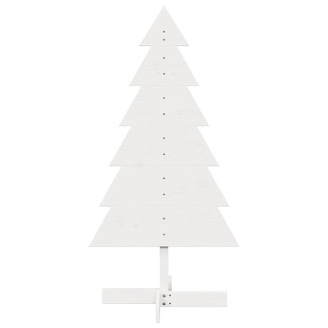 Vidaxx juledekoration juletræ 120 cm massiv fyrretræ hvid