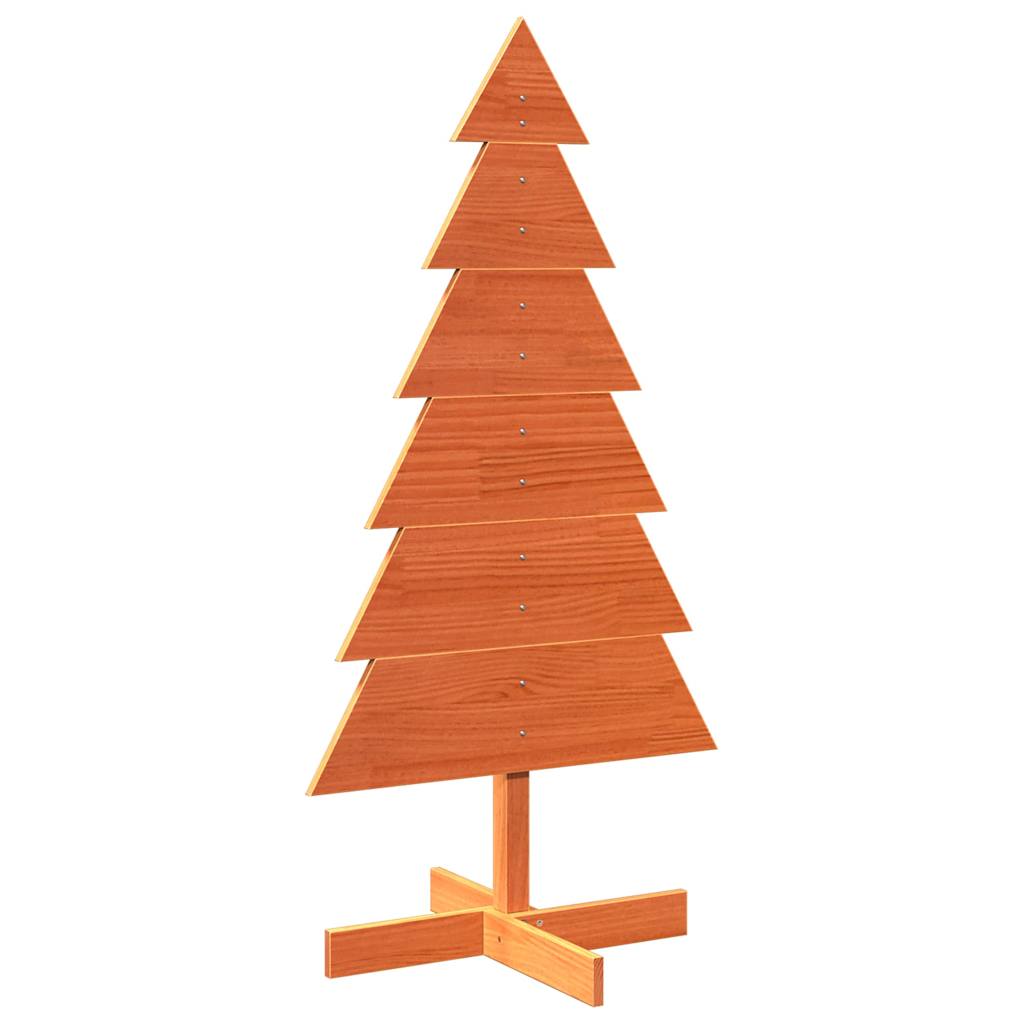 Vidaxx juledekoration juletræ 120 cm massiv fyrretræ, vaskebrunt