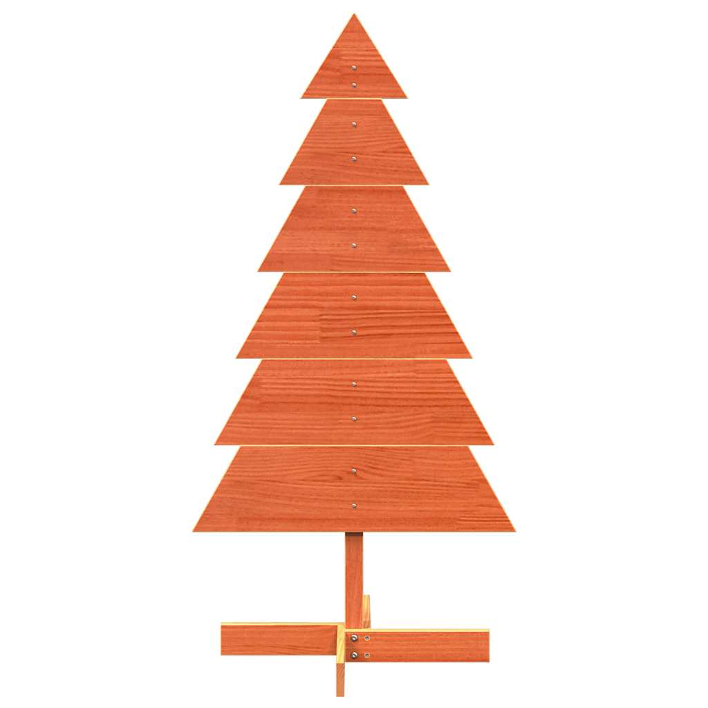 Vidaxx juledekoration juletræ 120 cm massiv fyrretræ, vaskebrunt