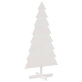 Vidaxx juledekoration juletræ 150 cm massiv fyrretræ hvid