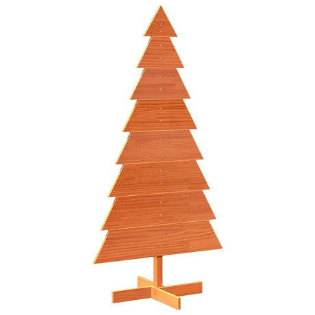 Vidaxx juledekoration juletræ 150 cm massiv fyrretræ, vask brun