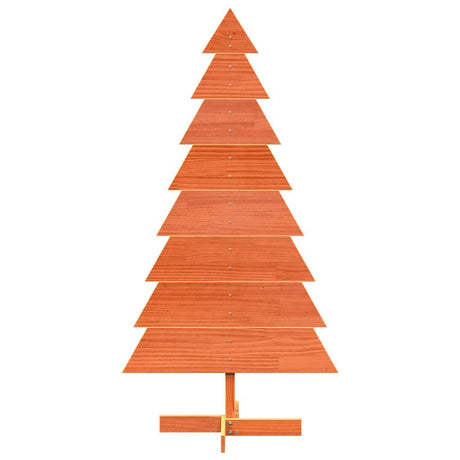 Vidaxx juledekoration juletræ 150 cm massiv fyrretræ, vask brun