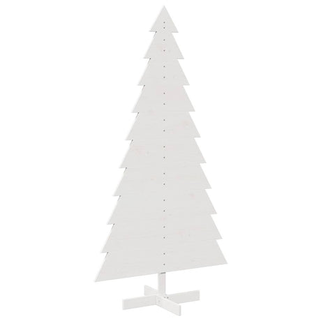 VidaXL juledekoration juletræ 180 cm massiv fyrretræ hvid