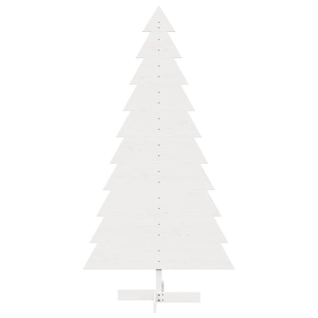 VidaXL juledekoration juletræ 180 cm massiv fyrretræ hvid