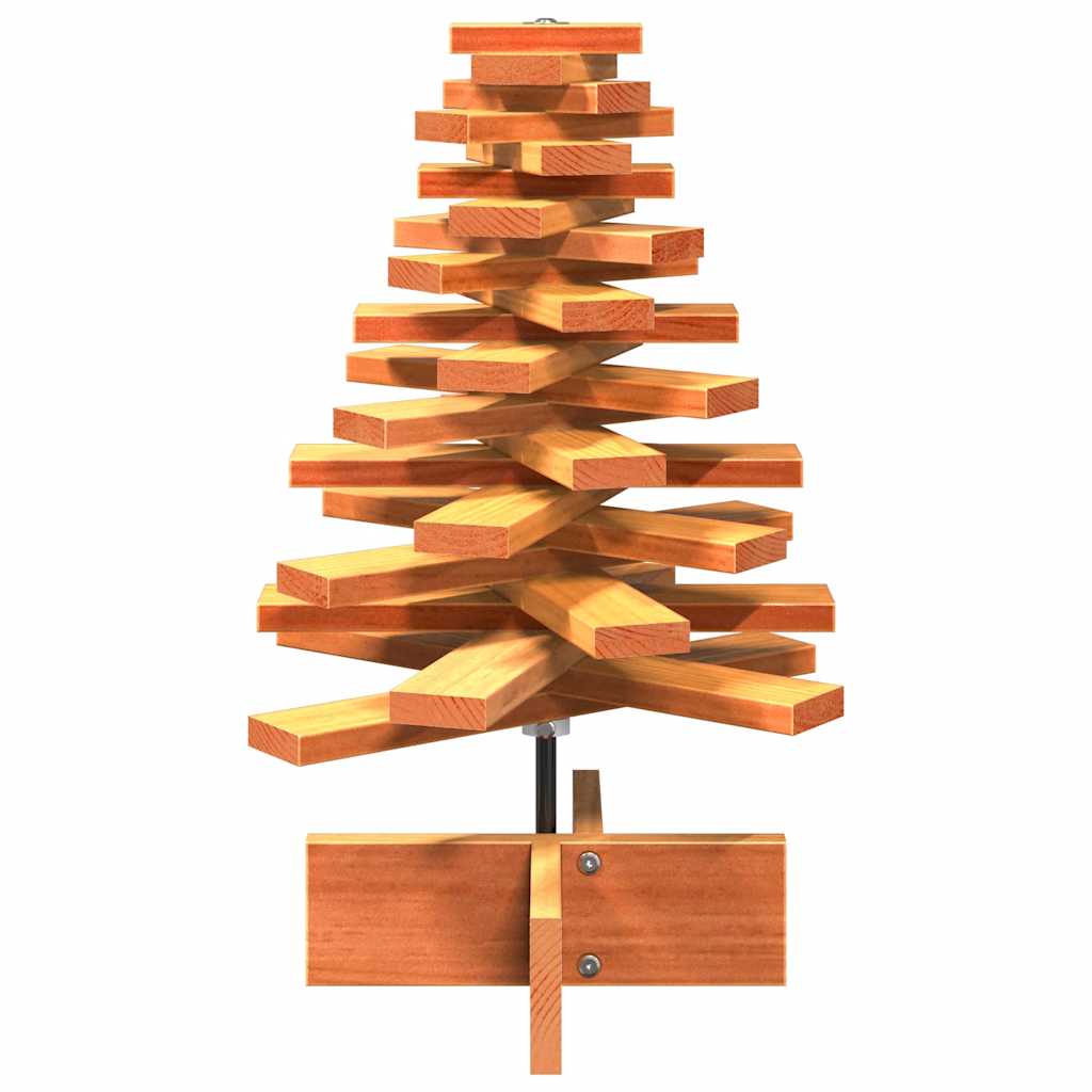 Vidaxx juledekoration juletræ 60 cm massiv fyrretræ, vaskebrunt