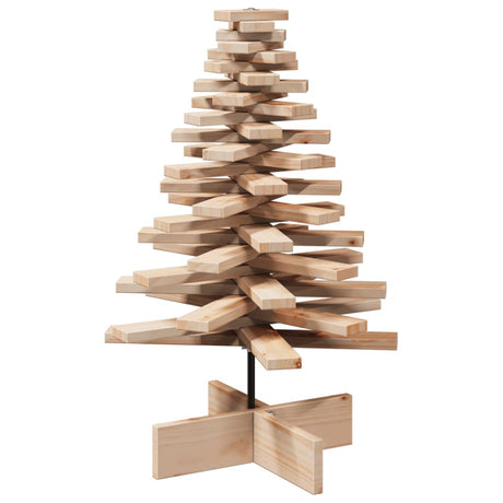 Vidaxx juledekoration juletræ 80 cm massiv fyrretræ