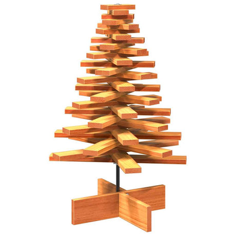 Vidaxx juledekoration juletræ 80 cm massiv fyrretræ, vaskebrunt