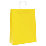 Vidaxl papieren zakken 250 st met hengsels 32x12x42 cm geel