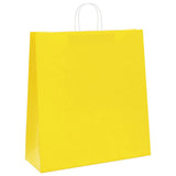Vidaxl papieren zakken 250 st met hengsels 45x17x48 cm geel