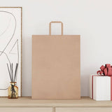 Vidaxl papieren zakken 250 st met hengsels 32x12x42 cm bruin