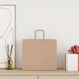 Vidaxl papieren zakken 250 st met hengsels 32x22x28 cm bruin