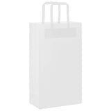 Vidaxl papieren zakken 250 st met hengsels 21x11x36 cm wit