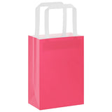 Vidaxl papieren zakken 250 st met hengsels 15x8x21 cm roze