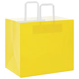 Vidaxl papieren zakken 250 st met hengsels 32x22x28 cm geel