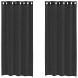 Vidaxl gordijnen voile met doorvoertules 2 st 140x245 cm zwart