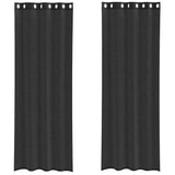 Vidaxl gordijnen voile met doorvoertules 2 st 140x260 cm zwart