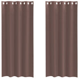 Vidaxl gordijnen voile met doorvoertules 2 st 140x245 cm bruin