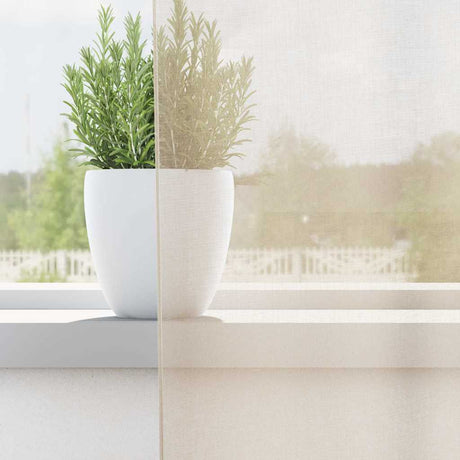 Vidaxl gordijnen voile met doorvoertules 2 st 140x140 cm crèmekleurig