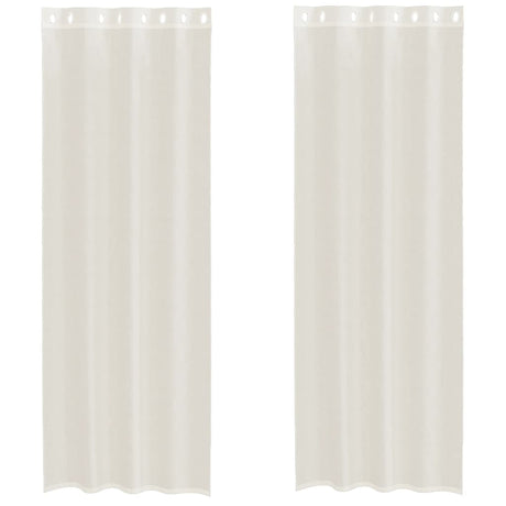 Vidaxl gordijnen voile met doorvoertules 2 st 140x300 cm crème