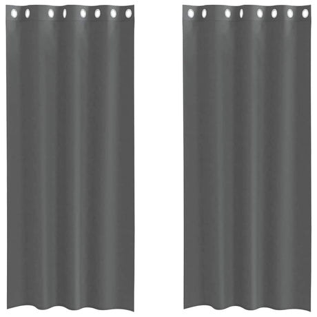 Vidaxl gordijnen voile met doorvoertules 2 st 140x225 cm donkergrijs