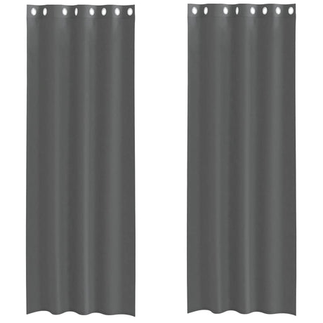 Vidaxl gordijnen voile met doorvoertules 2 st 140x260 cm donkergrijs