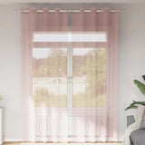 Vidaxl gordijnen voile met doorvoertules 2 st 140x300 cm lichtroze
