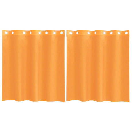 Vidaxl gordijnen voile met doorvoertules 2 st 140x140 cm oranje