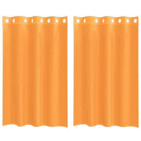 Vidaxl gordijnen voile met doorvoertules 2 st 140x175 cm oranje