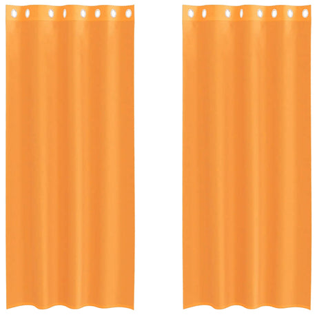 Vidaxl gordijnen met doorvoertules 2 st 140x225 cm oranje