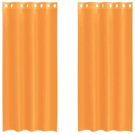 Vidaxl gordijnen voile met doorvoertules 2 st 140x245 cm oranje
