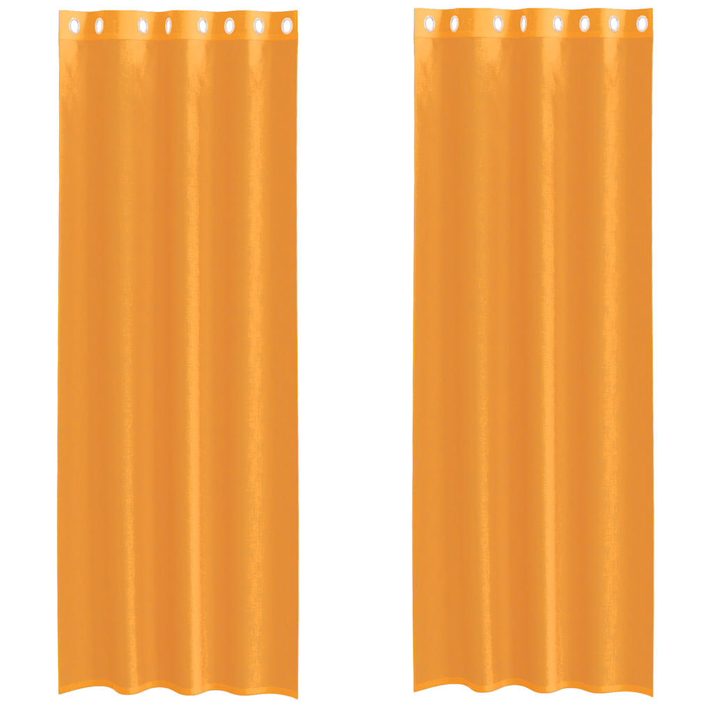 Vidaxl gordijnen voile met doorvoertules 2 st 140x260 cm oranje
