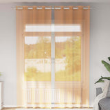 Vidaxl gordijnen voile met doorvoertules 2 st 140x260 cm oranje