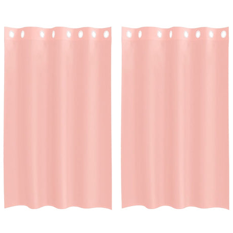 Vidaxl gordijnen voile met doorvoertules 2 st 140x175 cm roze