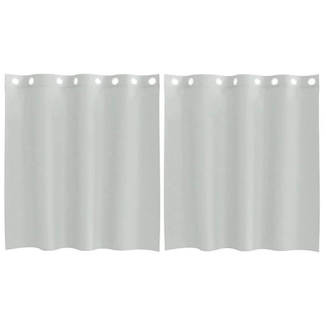 Vidaxl gordijnen voile met doorvoertules 2 st 140x140 cm lichtgrijs