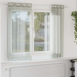 Vidaxl gordijnen voile met doorvoertules 2 st 140x140 cm lichtgrijs