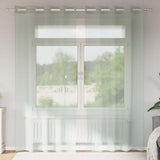 Vidaxl gordijnen voile met doorvoertules 2 st 140x225 cm lichtgrijs