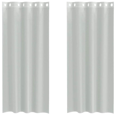 Vidaxl gordijnen voile met doorvoertules 2 st 140x245 cm lichtgrijs