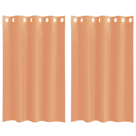 Vidaxl gordijnen voile met doorvoertules 2 st terracotta