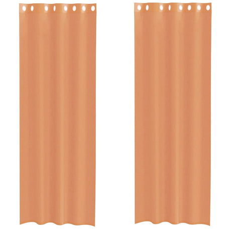Vidaxl gordijnen voile met doorvoertules 2 st terracotta