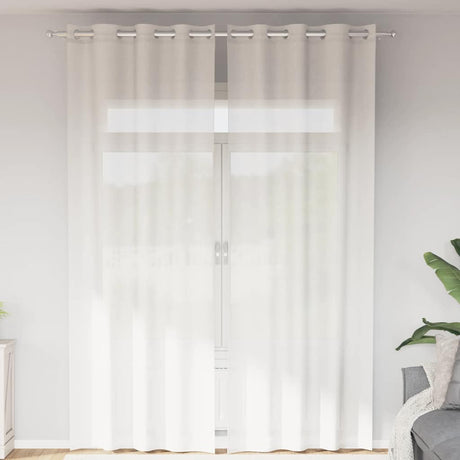 Vidaxl gordijnen voile met doorvoertules 2 st wit