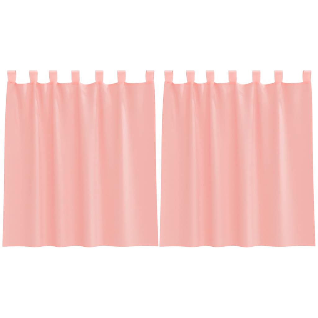 Vidaxl gordijnen voile met roedezakken 2 st roze